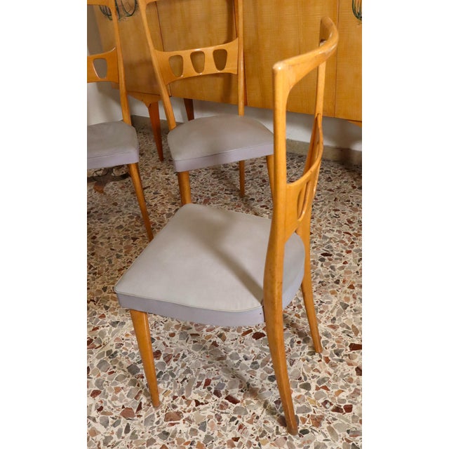 Mid-Century Modern Table and Chairs by Vittorio Dassi, 1950s, Set of 7 For Sale - Image 14 of 18