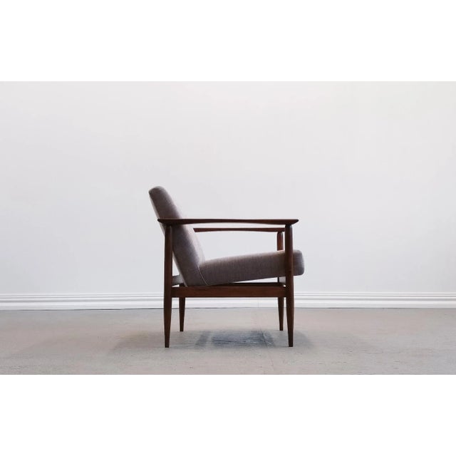 Mid-Century Easy Chair in Grey Upholstery, 1960s For Sale - Image 10 of 13