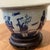 Antique Chinese Kangxi Style Blue & White Glazed Jardiniere Qing Dinasty (1644-1912) on Wood Base For Sale In Chicago - Image 6 of 12