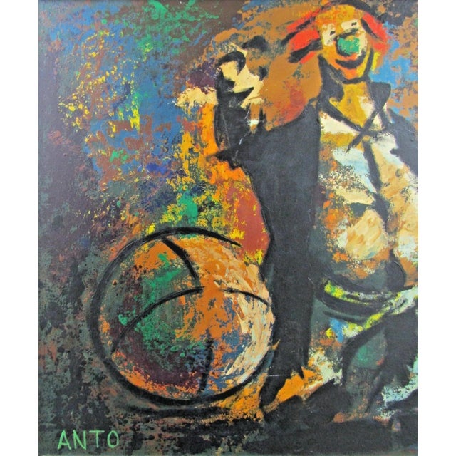 Carlo of Hollywood Carlo of Hollywood Anto Framed Oil on Board Painting 1960s For Sale - Image 4 of 11