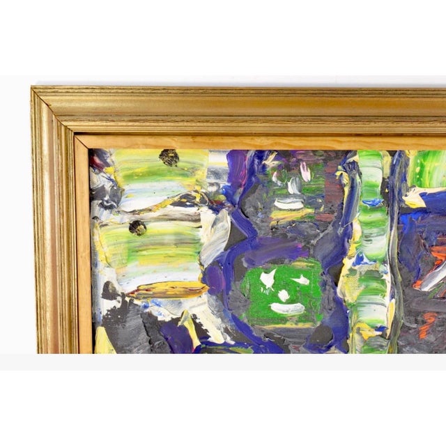 Red Jay Milder, Vibrant Abstract Rhino Horn Jay Milder Figurative Expressionist Art Oil Painting For Sale - Image 8 of 14