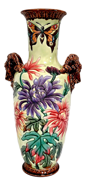 Vintage Colorful Ceramic Vase, 1930s