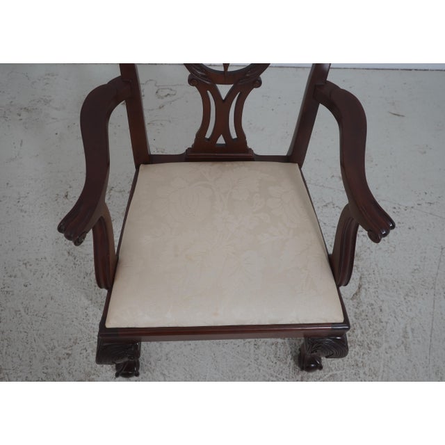 Wood Set of 8 Baker Chippendale Clawfoot Mahogany Dining Chairs For Sale - Image 7 of 18