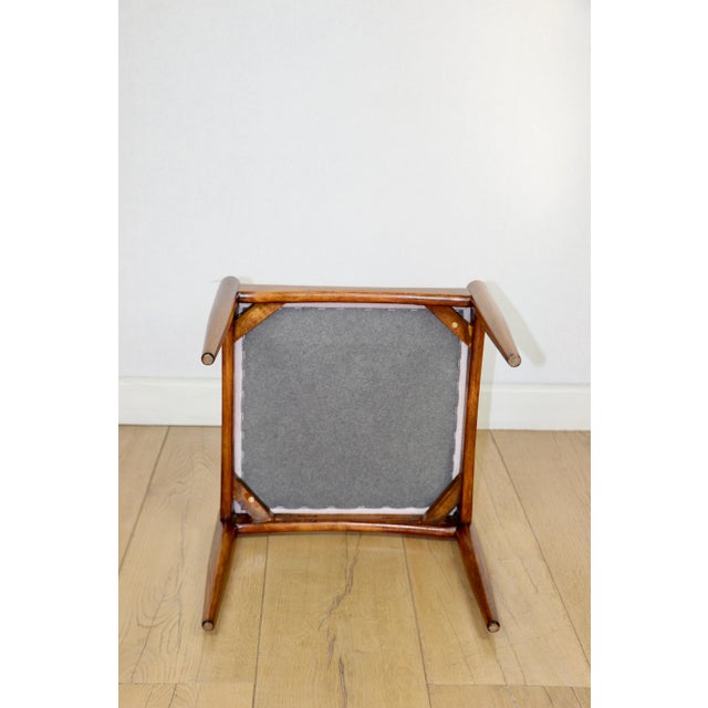 Stool with Beige-Cream Seat from Edmund Homa, 1970s For Sale - Image 3 of 7