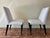 White Contemporary Ebony and White Linen Dining Chairs For Sale - Image 8 of 11