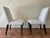 White Ebony and White Linen Contemporary Dining Chairs For Sale - Image 8 of 11