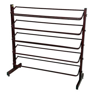 Italian Industrial Floor-Standing Metal Bottle Rack, 1990s For Sale