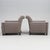 Mid-Century Modern Nordic Chairs in Wood with Neutral Textile, 1950, Set of 2 For Sale - Image 4 of 6