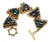 Claire Deve Geometric Gilded Jeweled Bangle Bracelet For Sale