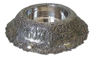 Vintage Repousse Fold Over Silver Plated Centerpiece Dutch Scenes by E. G. Webster & Son