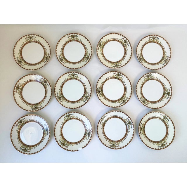 Noritake Circa 1960s Vintage Noritake 'Superba' Pattern Bread Plates- Set of 12 For Sale - Image 4 of 13