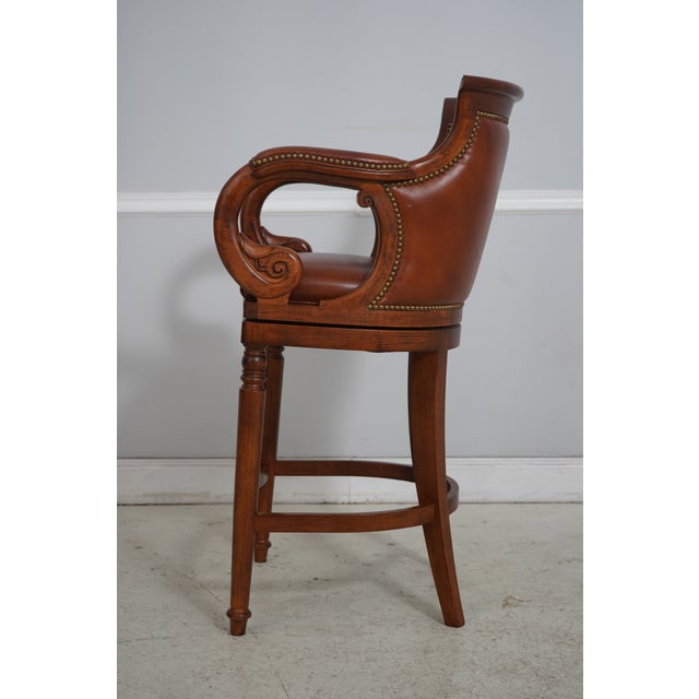 Hancock & Moore Set of 3 Hancock & Moore Leather Bar Counter Chairs For Sale - Image 4 of 18