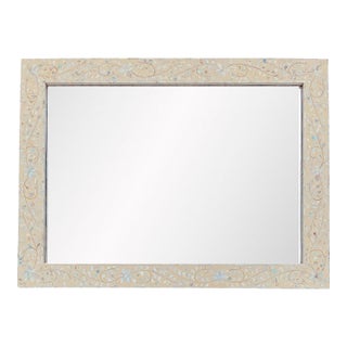 Vintage Mother of Pearl Inlay Mirror For Sale