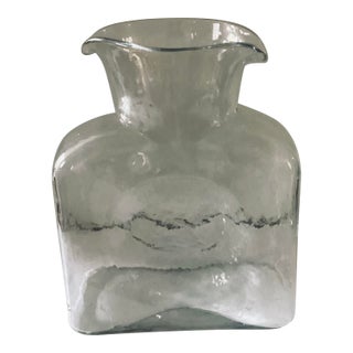 Vintage Blenko Clear Glass Pitcher For Sale