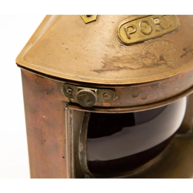 1902 Copper Port Ship Lantern by Tung Woo For Sale - Image 9 of 12