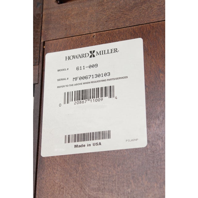 Howard Miller Trestle Tall Case Grandfather Floor Clock For Sale - Image 16 of 18