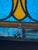 Glass Antique Art Nouveau Arched Leaded Stained Glass Architectural Window, Circa 1890–1925 For Sale - Image 7 of 12