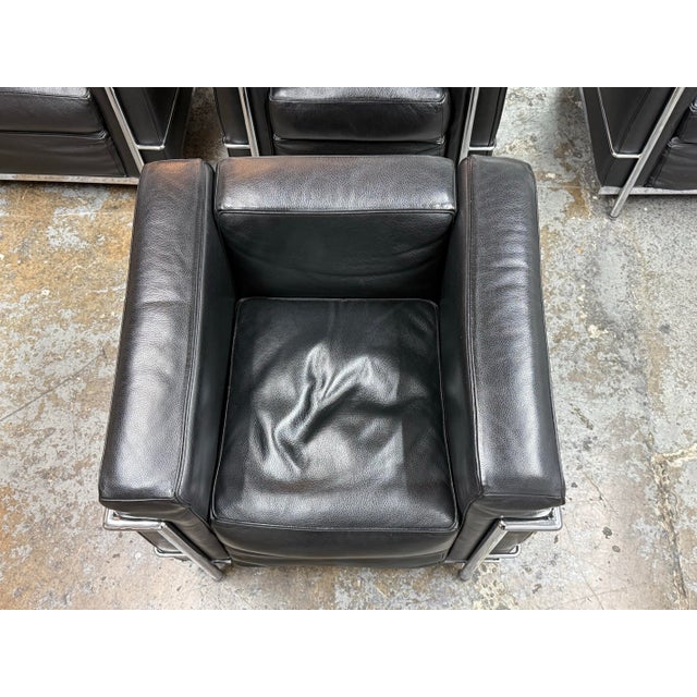 Le Corbusier Style Cube Lounge Chairs, Set of Four For Sale In San Francisco - Image 6 of 12