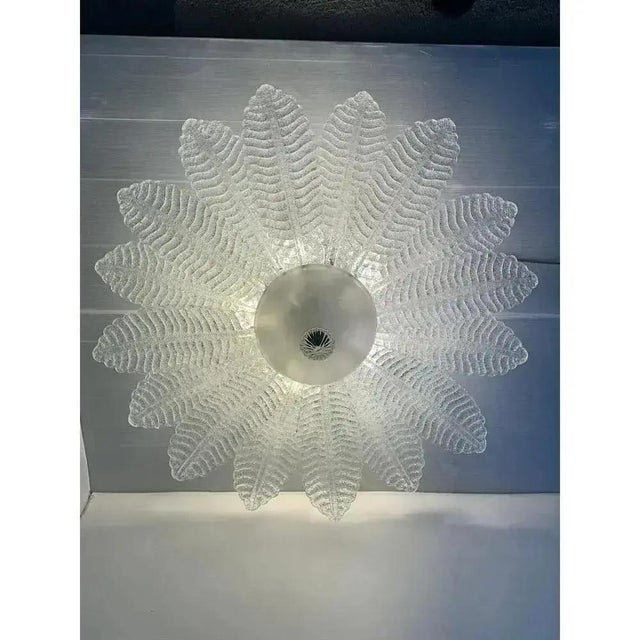 Lot of 2 , a pair , Murano Style Glass Sputnik Chandelier Flush Mount, Mazzega Zuccheri Venini Barovier Style Impressive...