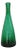 Emerald Green Crackle Glass Decanter Bottle Vase No Stopper For Sale