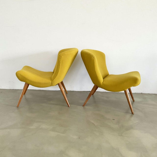 Wood Set of Small Vintage Lounge Chairs by Christa Von Paleske, 1950s For Sale - Image 7 of 7