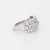 Contemporary 2ct French Cut Diamond Ring Vintage Platinum Band Sz 5.5 Estate Fine Jewelry For Sale - Image 3 of 7