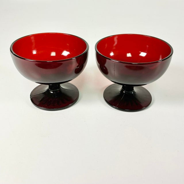 1920s Antique Art Deco Boho Chic Hollywood Regency Ruby Red Champagne Coupes - Set of 9 For Sale - Image 12 of 12