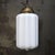 1940s Vintage White Opaline Glass and Brass Pendant Lamp For Sale - Image 5 of 8
