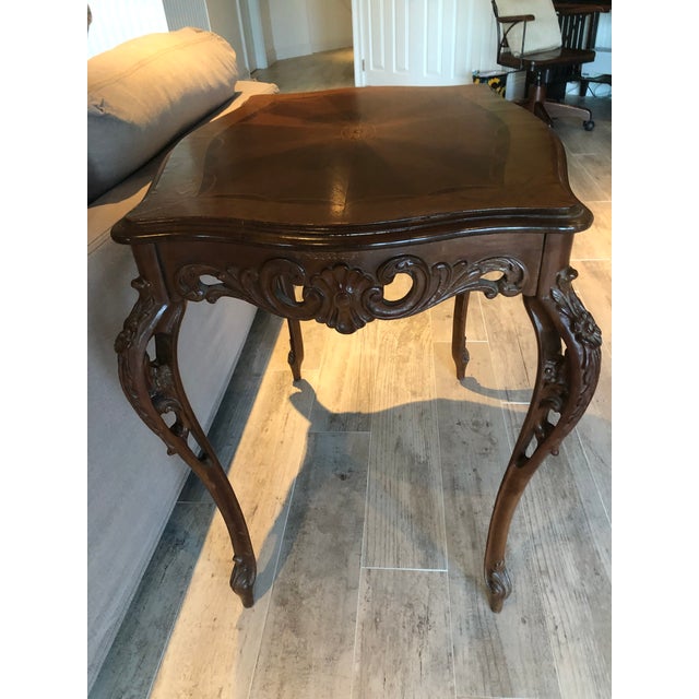 Traditional Antique Walnut Table For Sale - Image 3 of 9