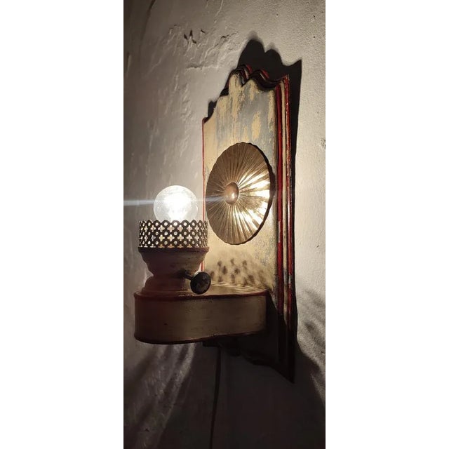 Spanish Rustic Wall Light, 1940s For Sale - Image 9 of 11