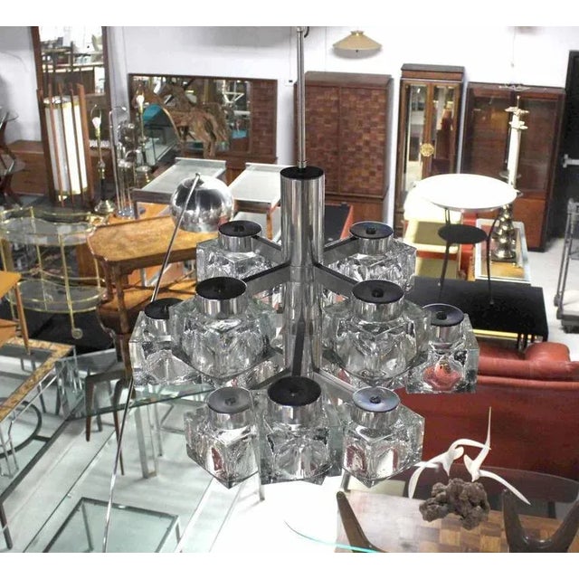 Gaetano Sciolari "Ice Cube" Light Fixture For Sale - Image 6 of 10