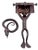 American Arts & Crafts, Monkey & Snake Wrought-Iron Door Knocker For Sale - Image 13 of 18