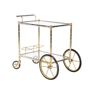 French Mid-Century Modernist Bar Cart For Sale