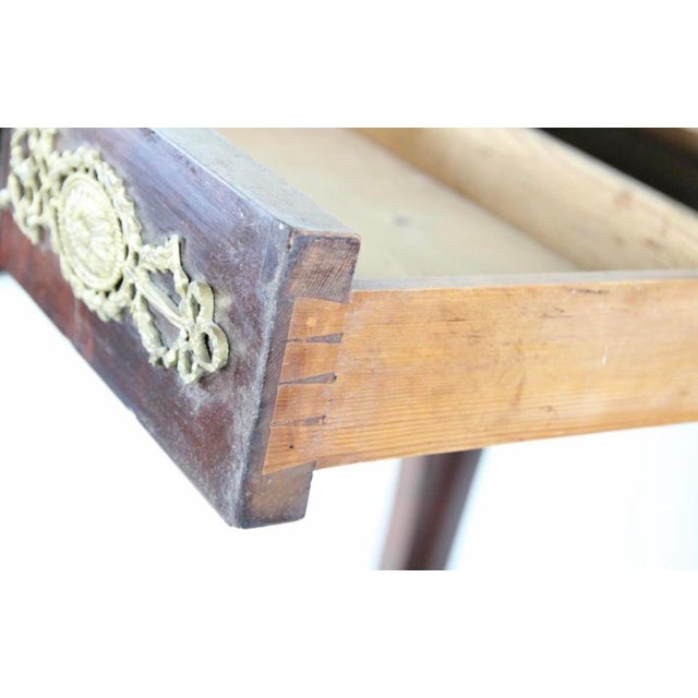 Early 19th Century Swedish or French Empire Majohamy and Gilt Pier or Dressing Table With Mirror For Sale - Image 15 of 16