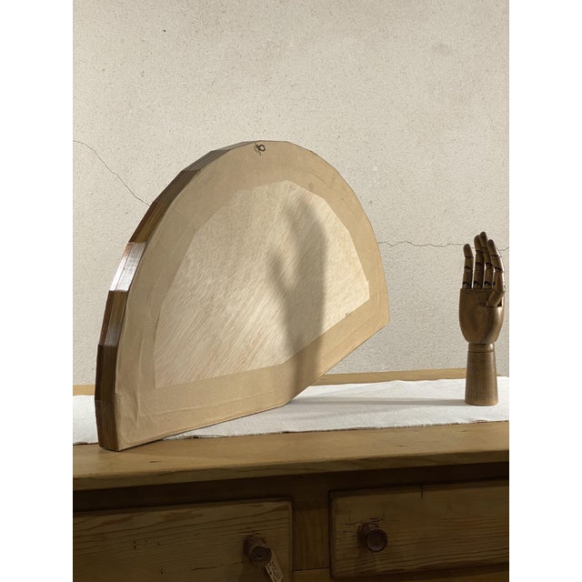 Antique Fan with Animal Landscape and Full Moon For Sale - Image 5 of 6