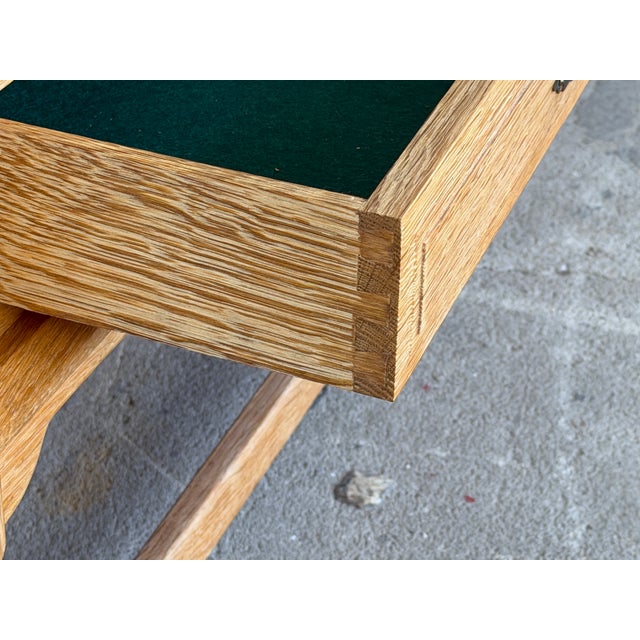 Mid-Century Danish Brutalist Oak Display Cabinet from Henning Kjærnulf, 1960s For Sale - Image 9 of 14