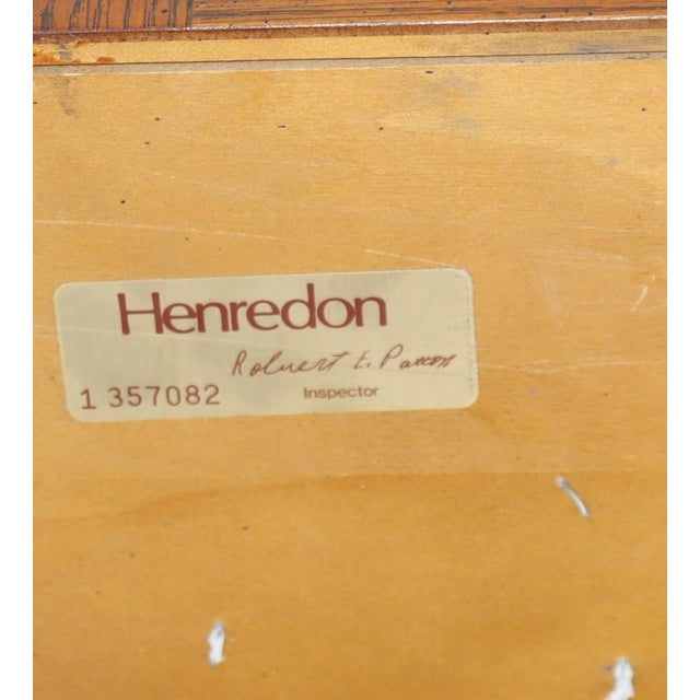 Vintage Henredon Campaign Style Oak & Brass Sideboard / Credenza For Sale - Image 11 of 14