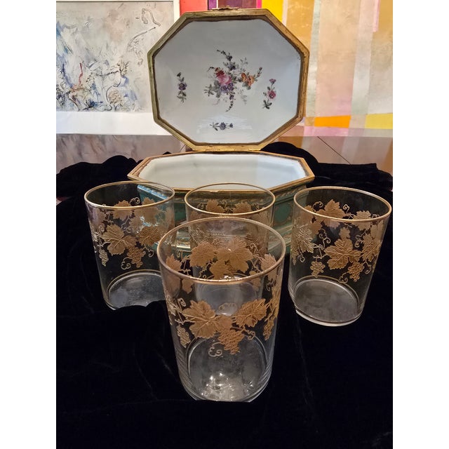 Ceramic Late 19th Century Antique Emerald Green Sevres Style Porcelain Jewel Box For Sale - Image 7 of 14