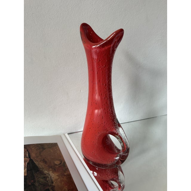 Vintage Polish Art Glass Vase, 1970s For Sale - Image 12 of 18