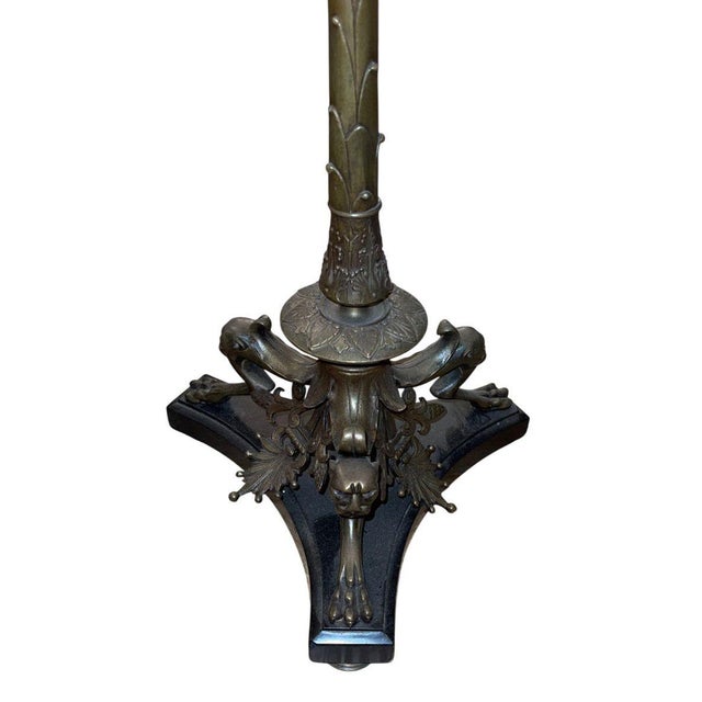 Pair of Late 19th Century French Bronze Candelabras on Black Marble Bases For Sale - Image 12 of 13