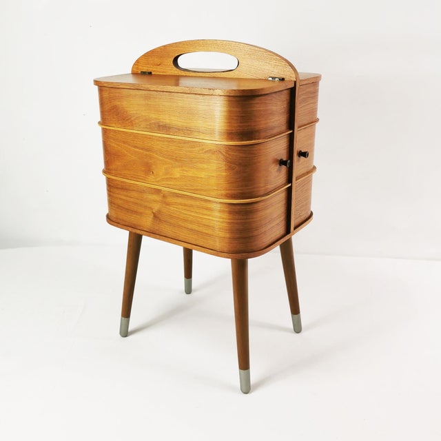 Modern Mid-Century Teak Sewing Organizer, 1960s For Sale - Image 3 of 15