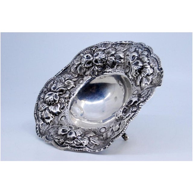 Silver Candy Box with Floral Reliefs and Applications and Support Feet, in Very Good conditions. Designed from 2000 This...