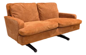 1960s Suede Sofa, Style of Fredrik Kayser