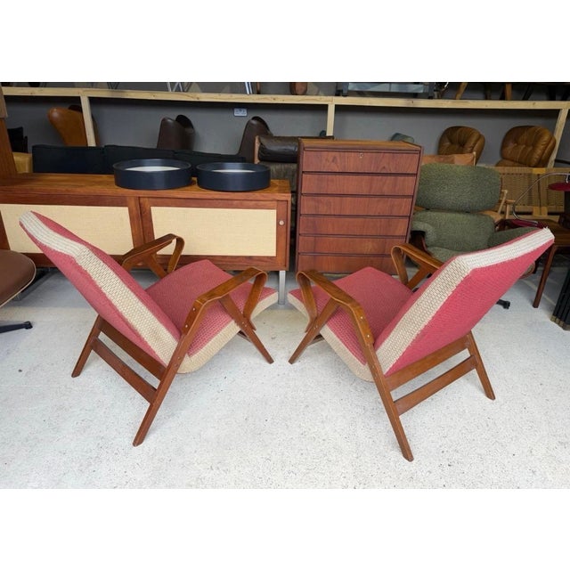 Mid-Century Art Deco Armchairs by František Jirák for Tatra, 1960s, Set of 2 For Sale - Image 9 of 18