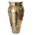 Mid-Century Modern Italian Hollywood Regency Brass Trompe l'Oeil Ribbon Tassel Vase or Urn For Sale - Image 3 of 5