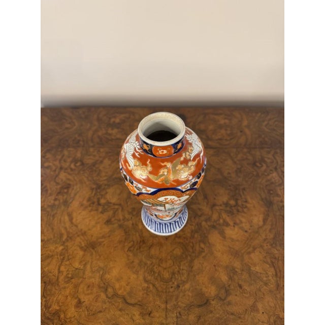 Antique Japanese Imari Baluster Vases, 1900, Set of 2 For Sale - Image 6 of 7