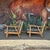 Mid 20th Century Pair of Ranch Oak Lounge Chairs Reupholstered in Plaid From Pindler For Sale - Image 5 of 12