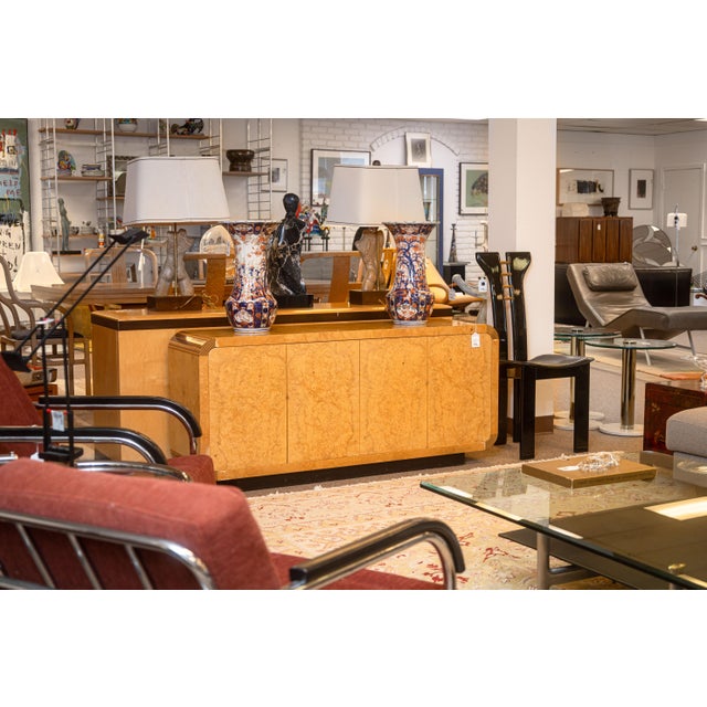 Henredon Vintage Henredon Scene Two Olive Burlwood Credenza Cabinet For Sale - Image 4 of 6