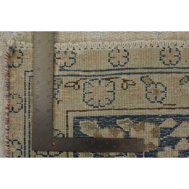 Kerman Rug 8’7” X 12’11” Pink Wool Vintage Distressed Hand-Knotted Carpet For Sale - Image 15 of 15