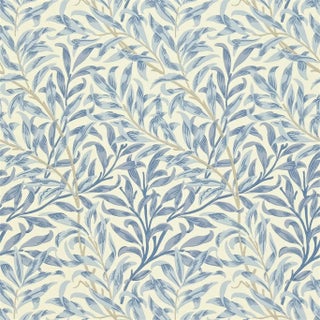 Morris & Co Willow Boughs Wallpaper in Blue - a Sample For Sale